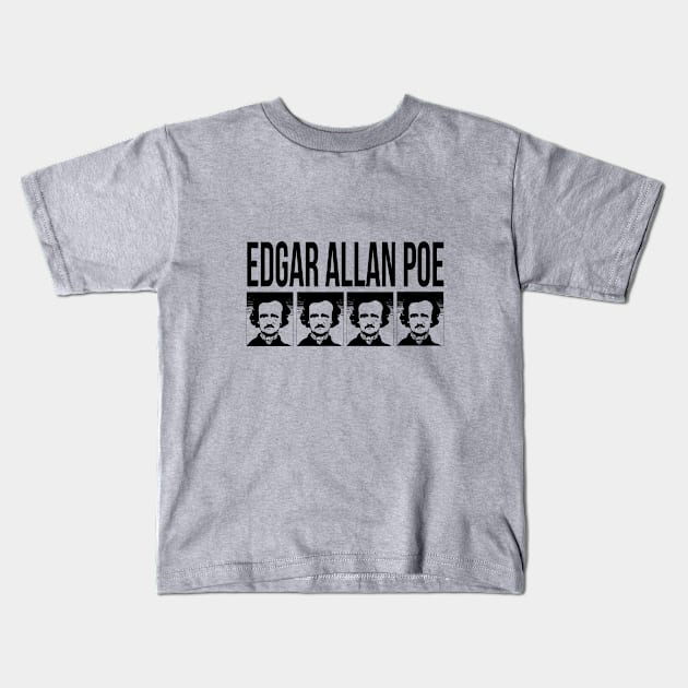 Edgar Allan Poe Kids T-Shirt by cypryanus